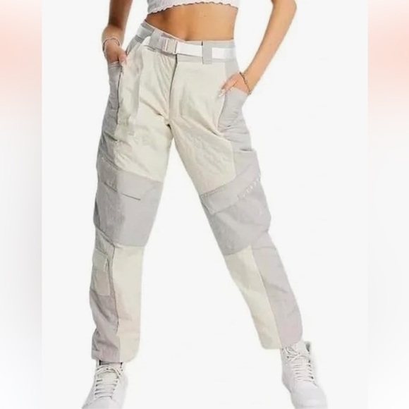 Jordan Pants - Jordan Women's‎ Cream and Gray Track Pants